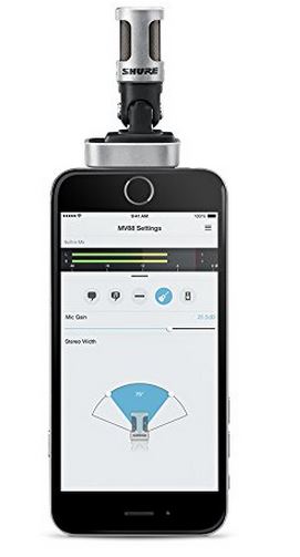 SHURE MV88 IOS数字立体声冷凝器麦克风