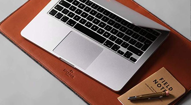 Harber London Leather and Felt Desk Mat