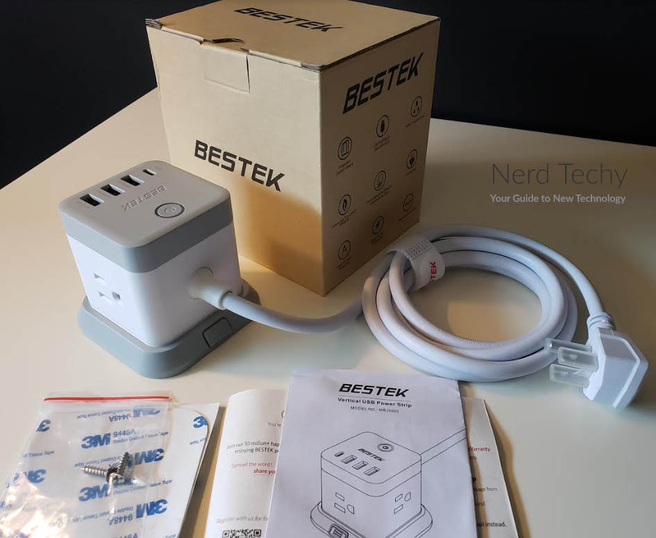 Bestek-Evertical Cuble-Power-Strip