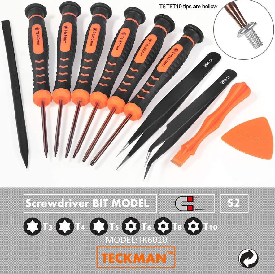 TECKMAN 10 in 1 Torx Screwdriver Set