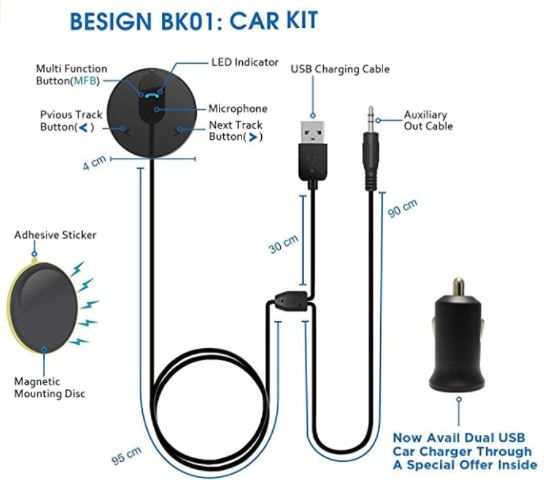 BESIGN BK01Bluetooth Car Kit