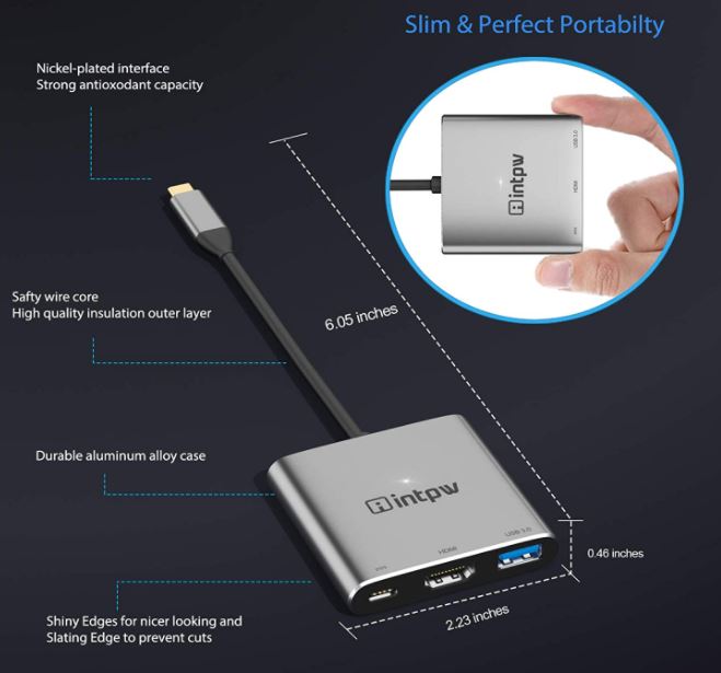 INTPW USB-C to HDMI Adapter