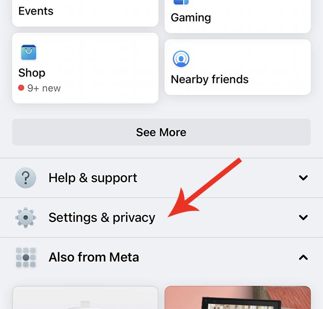 Facebook iOS设置和隐私